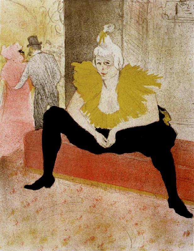 Henri  Toulouse-Lautrec The Seated Clowness Sweden oil painting art
